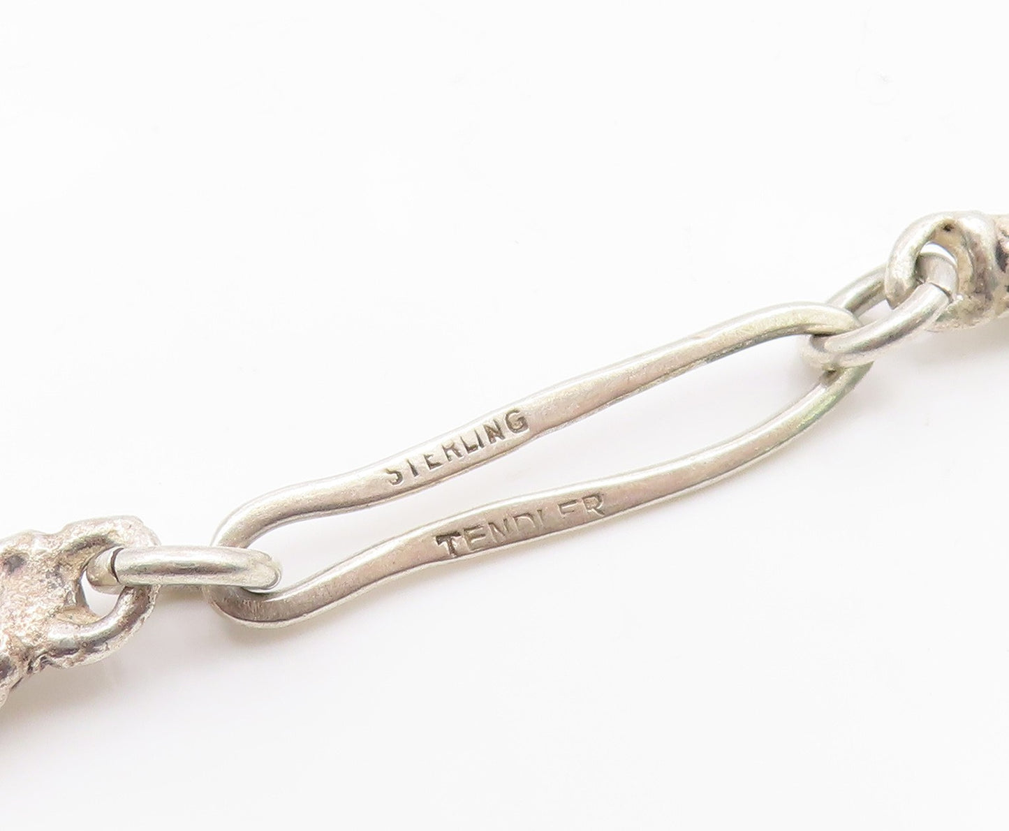925 Sterling Silver Vintage Necklace BILL TENDLER Brutalist Link Chain  NE4847