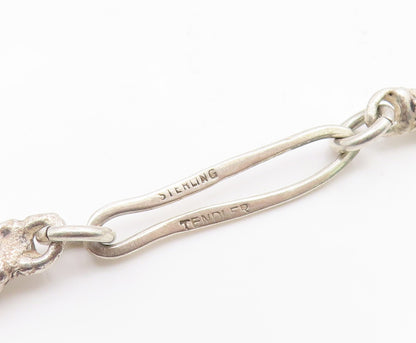 925 Sterling Silver Vintage Necklace BILL TENDLER Brutalist Link Chain  NE4847