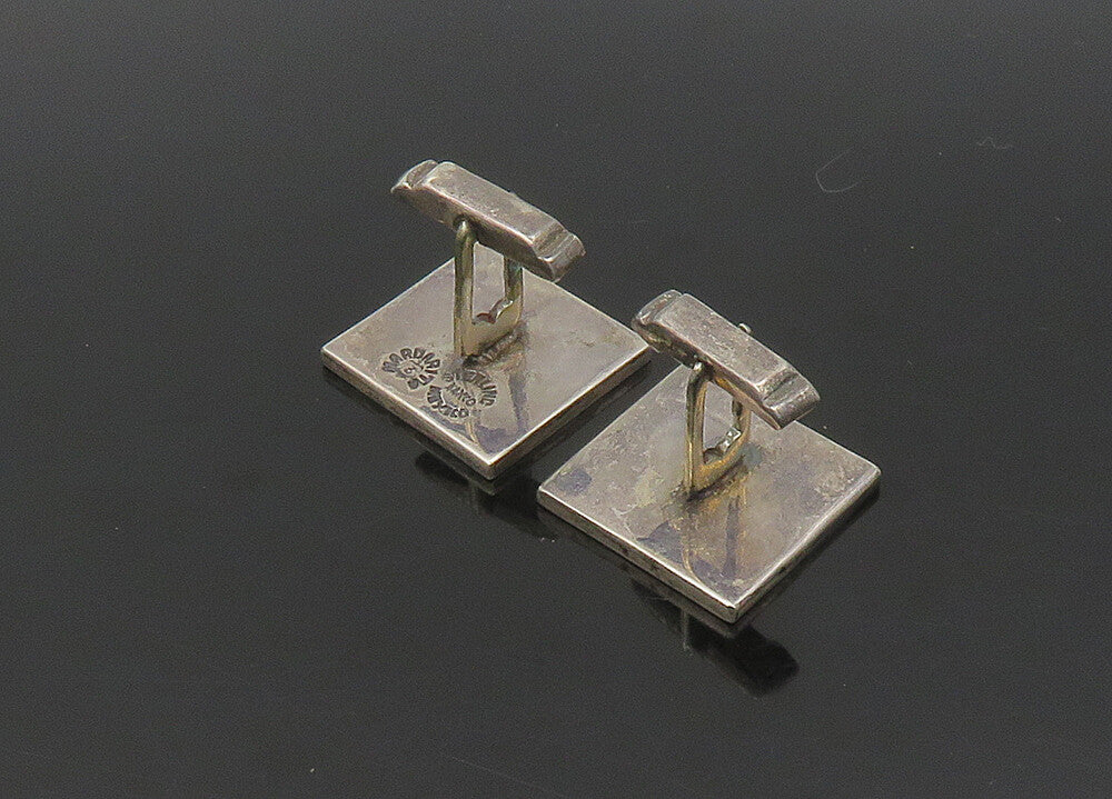 MARGARITA MEXICO 925 Sterling Silver Vintage Bull Fighter Motif Cufflinks TR3149