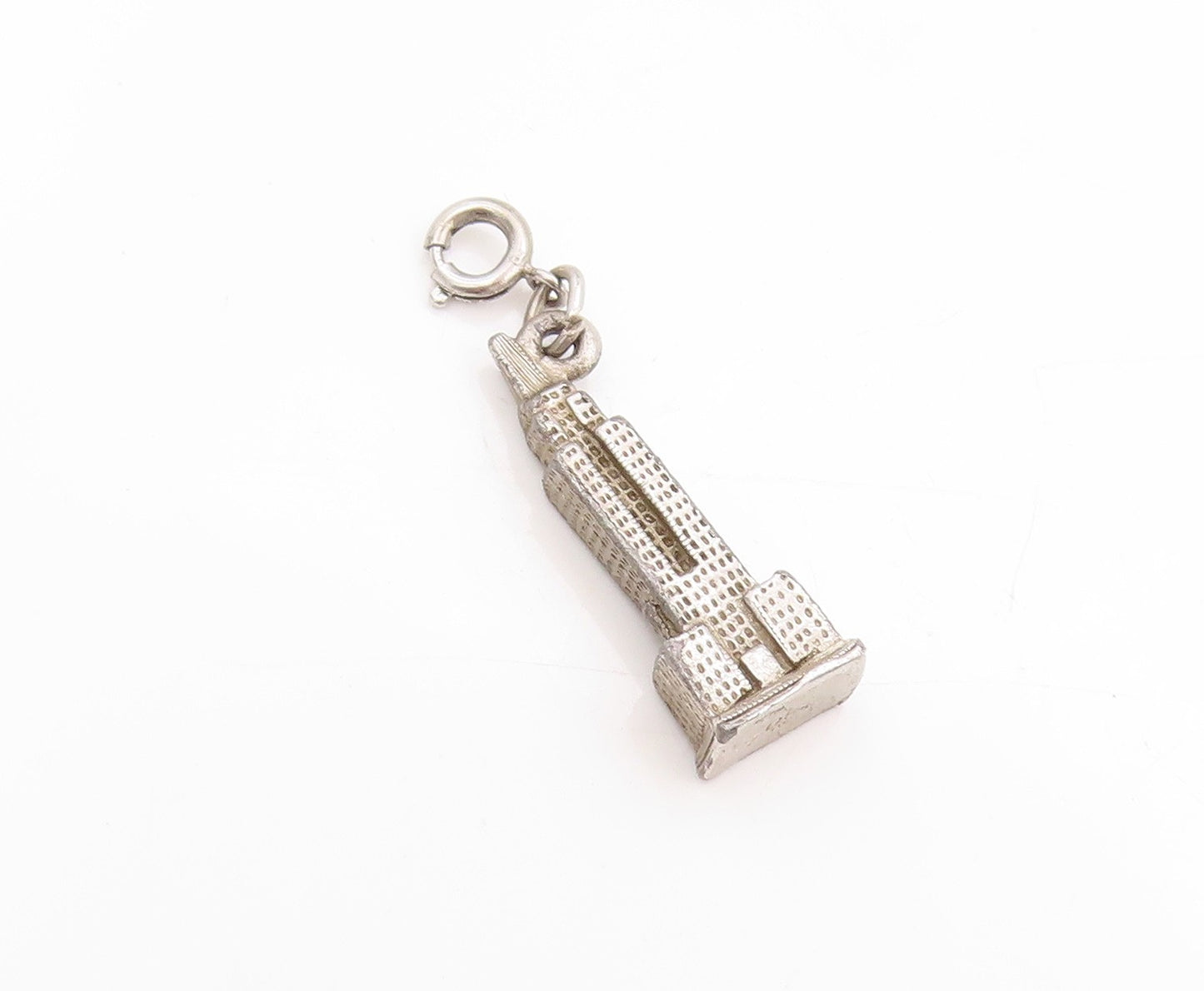 925 Sterling Silver Vintage Pendant 3D NYC Empire State Building Charm  PT25106