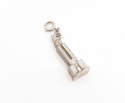 925 Sterling Silver Vintage Pendant 3D NYC Empire State Building Charm  PT25106