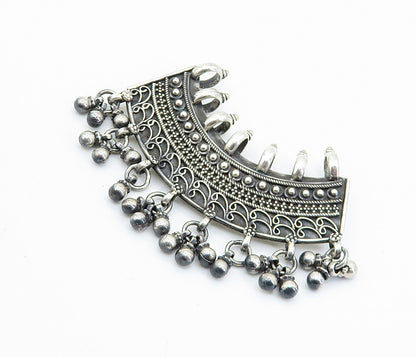 925 Sterling Silver  Vintage Antique Ornate Detail Dangling Pendant  PT5962