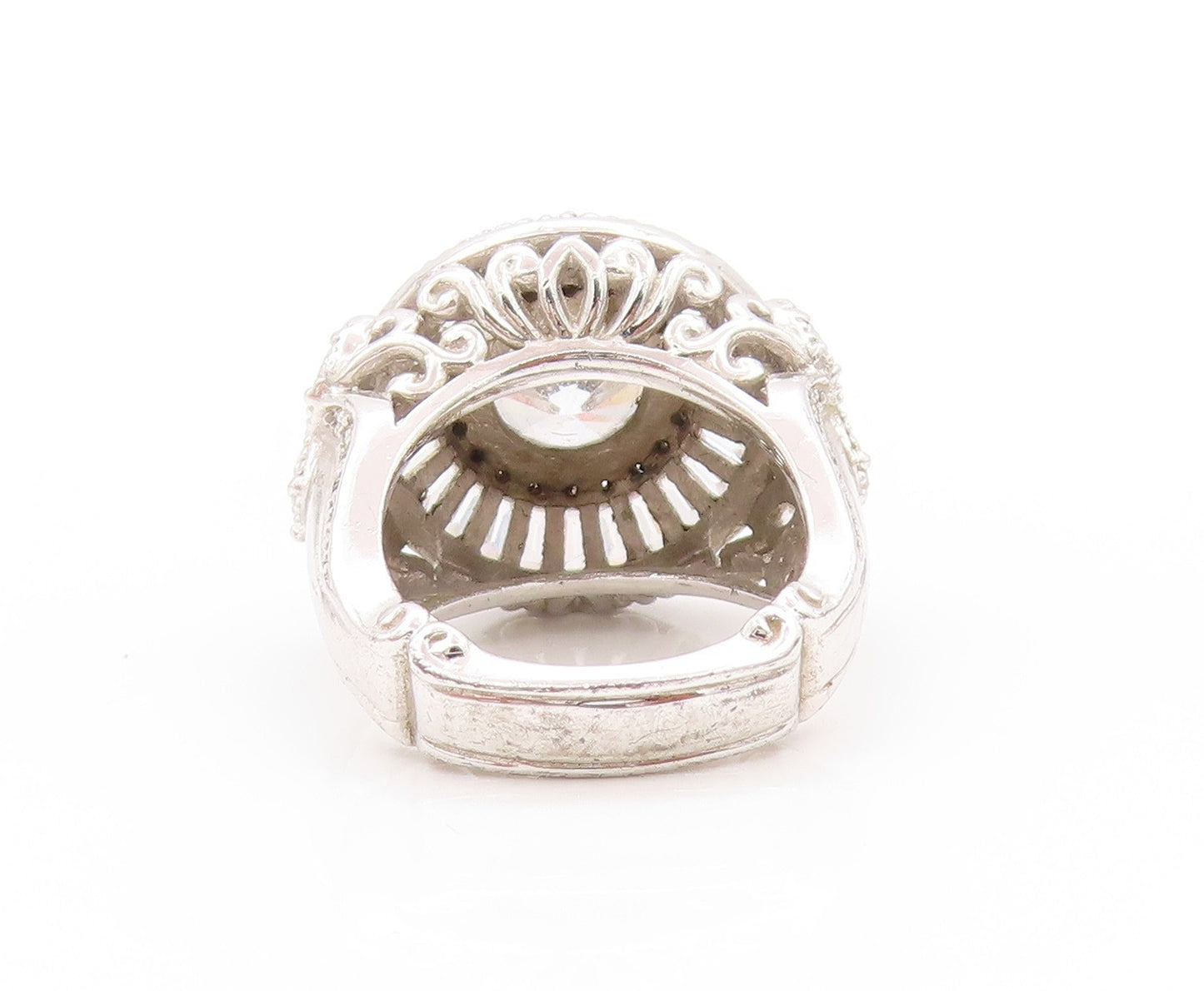 925 Sterling Silver Vintage Ring MICHAEL VALITUTTI Multi Cut CZ  Sz 6.5  RG32971