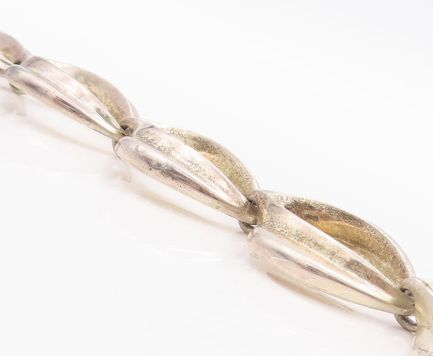 925 Sterling Silver Vintage Bracelet BAYANIHAN Designer Leaf Cut Design  BT10517