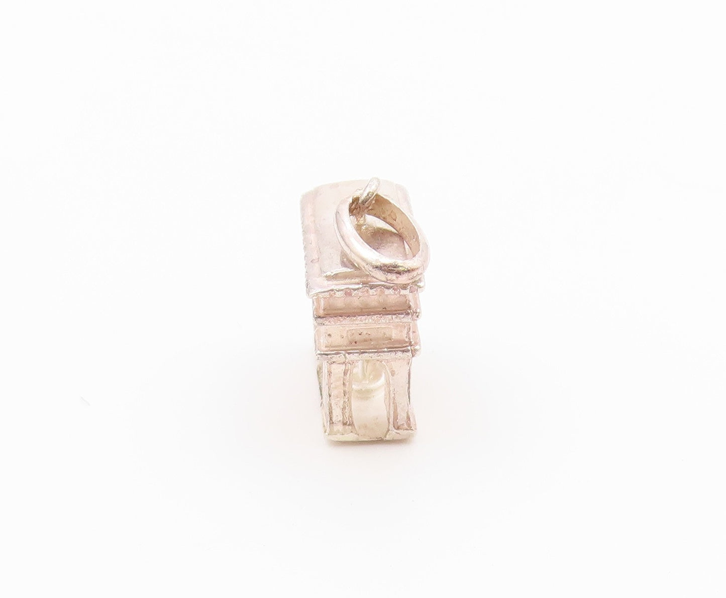 925 Sterling Silver  Vintage Shiny Petite Arch Monument Pendant  PT18730
