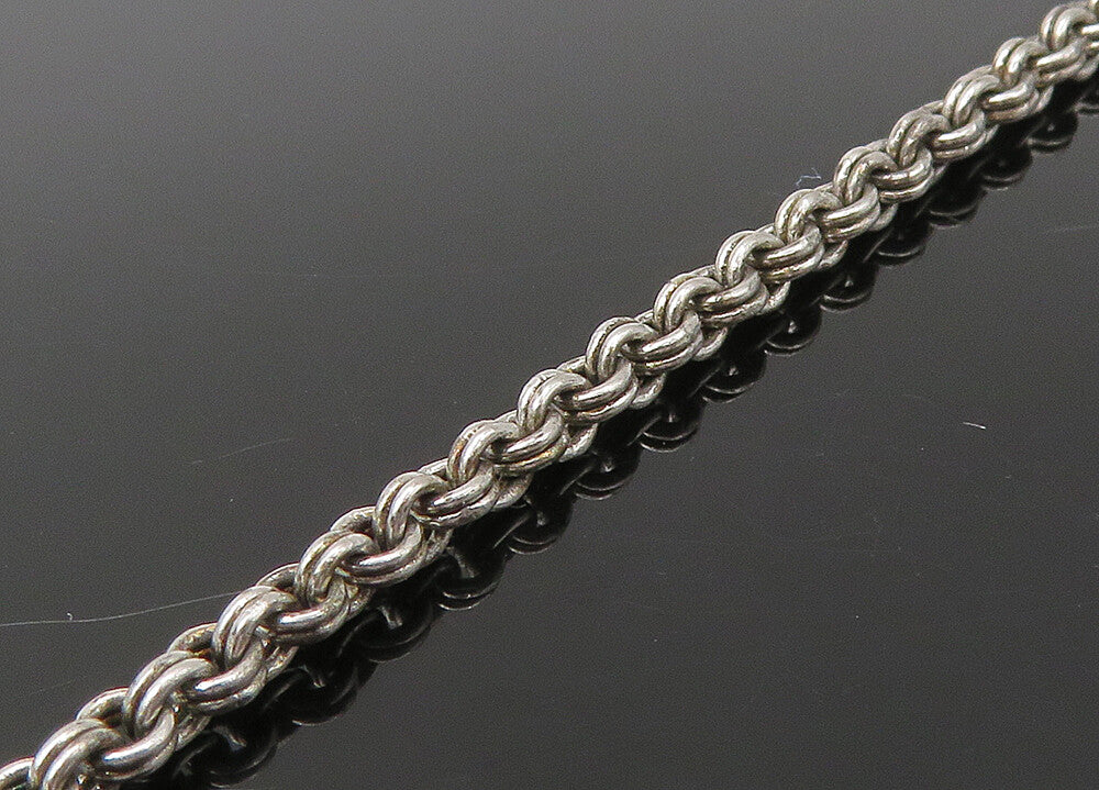 TONI 925 Sterling Silver  Vintage Cubic Zirconia Chain Necklace  NE3640