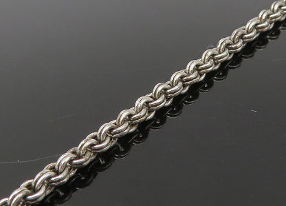 TONI 925 Sterling Silver  Vintage Cubic Zirconia Chain Necklace  NE3640