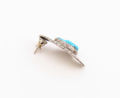 925 Sterling Silver Vintage Earrings NAVAJO ZUNI Gemstone Single Lot  EG14290
