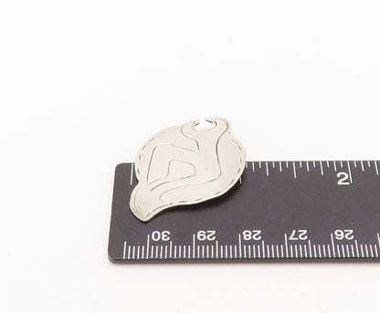 925 Sterling Silver Vintage Brooch Pin Designer Etched Flaming Wrench  BP10545