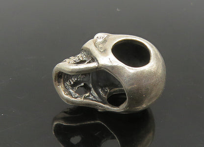 925 Sterling Silver  Vintage 9 Pcs. Skeleton Head Bead Charms  TR3055
