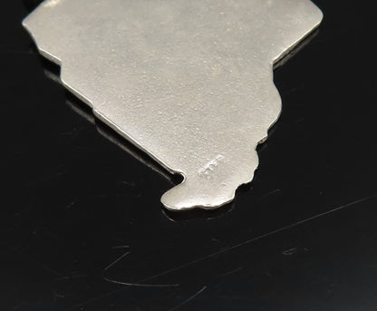 925 Sterling Silver  Vintage Enamel New York State Souvenir Pendant  PT21586