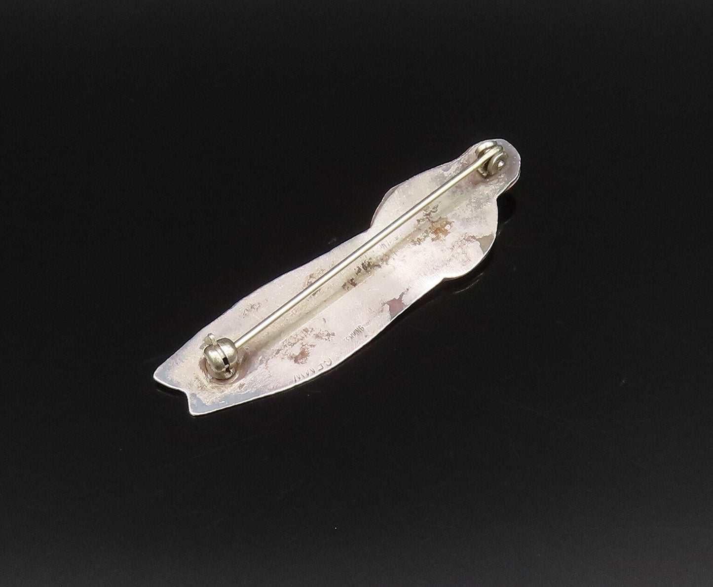 GFMW 925 Silver  Vintage Chalcedony Parent Holding Child Brooch Pin  BP9917