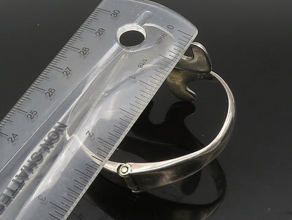 BETO MEXICO 925 Silver  Vintage Modernist Swirl Bypass Bangle Bracelet  BT9457