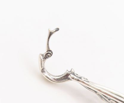 925 Sterling Silver Vintage Pendant CAROLYN POLLACK Drop Swirly Carved  PT22756