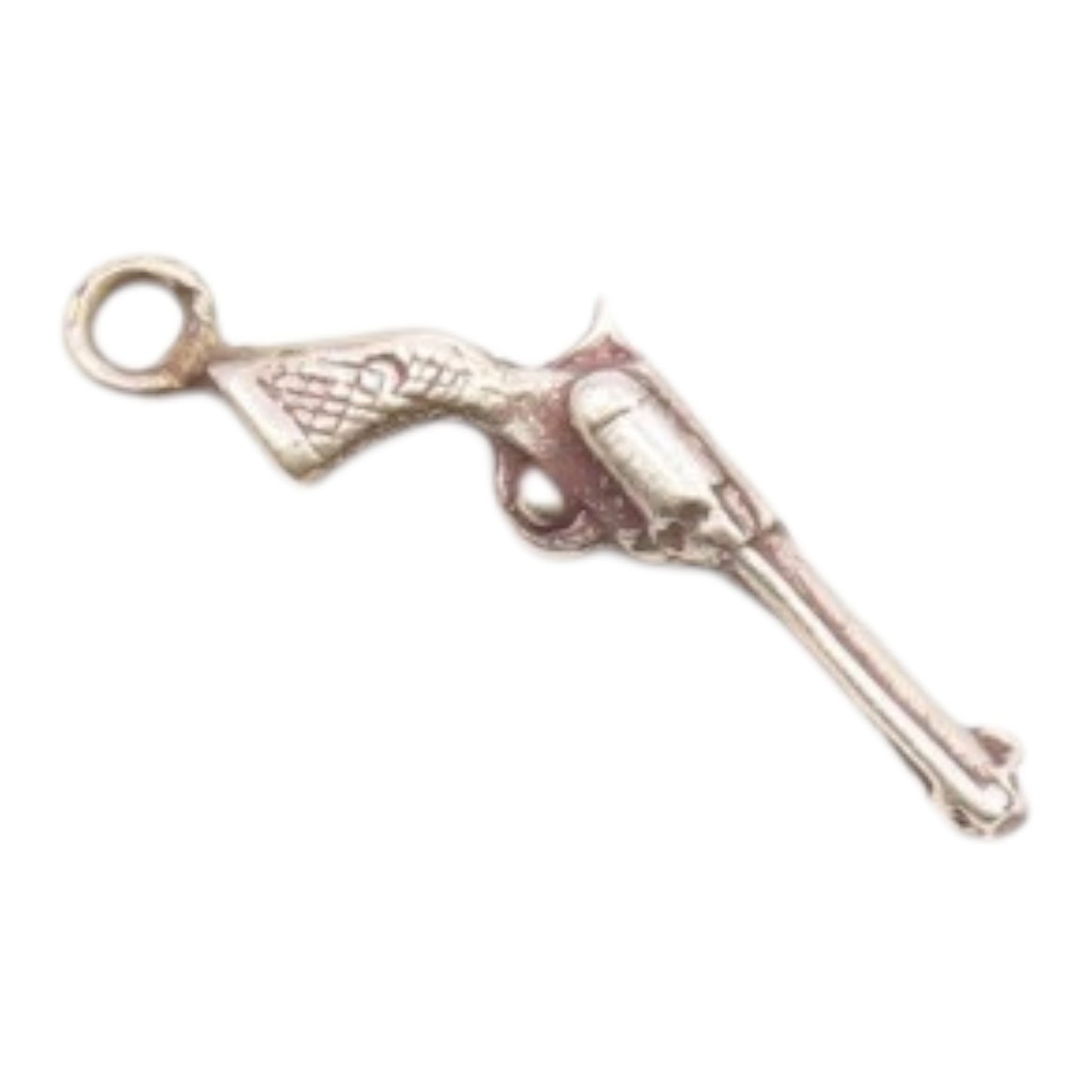 925 Sterling Silver  Vintage Trendy Pistol Gun Charm Pendant  PT20814