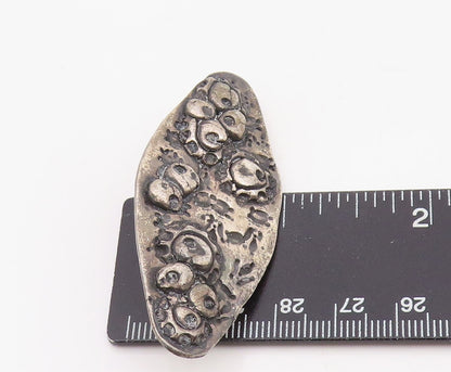 925 Sterling Silver Vintage Brooch Pin Antique Brutalist Abstract Design BP12314