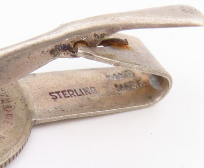 925 Sterling Silver Vintage Tie Clip Antique 1950 Legal Tender Coin Bar  TR4114