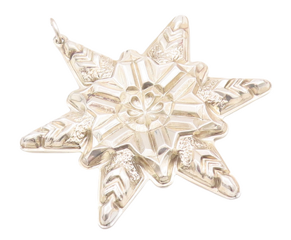 925 Sterling Silver Vintage Pendant GORHAM Carved Christmas Ornament  PT23360