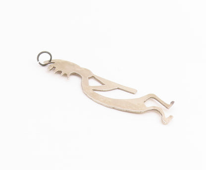 925 Sterling Silver Vintage Pendant SOUTHWESTERN Flute Player Cutout  PT26516