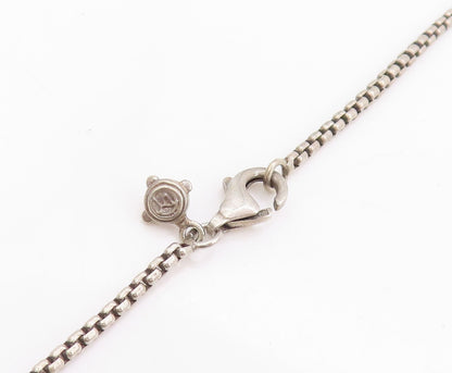 925 Sterling Silver Vintage Necklace Designer Interlocking Circles Chain NE4664