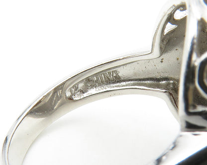 925 Sterling Silver  Smoky Topaz Baroque Swirl Cocktail Ring Sz 8  RG13898