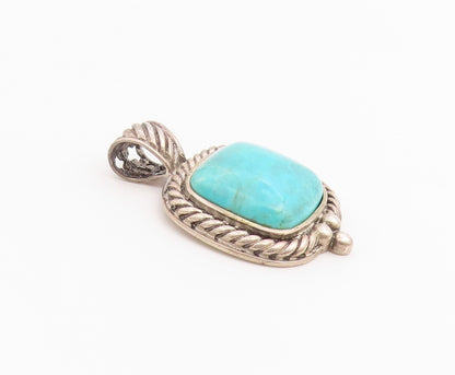 925 Sterling Silver Vintage Pendant Multi Gemstone Spinner Fob Charm  PT26520