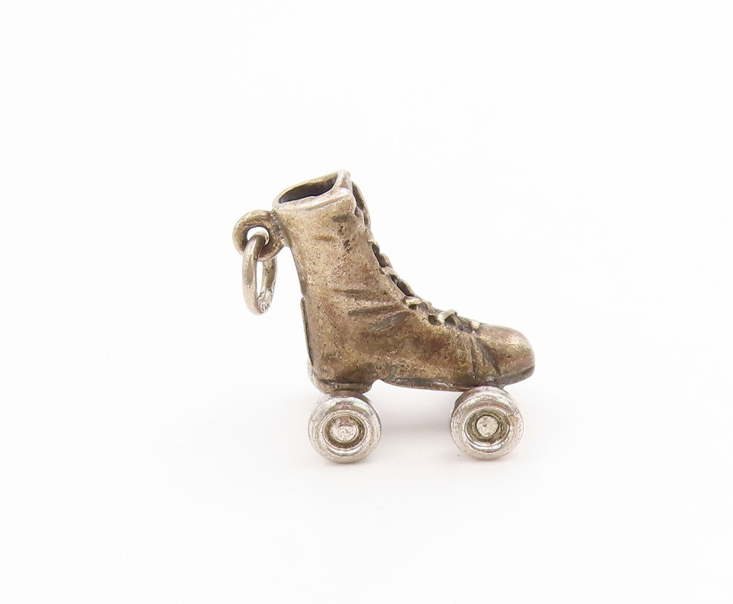925 Sterling Silver Vintage Pendant Miniature Roller Skate Figurine  PT26122