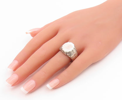 925 Sterling Silver Vintage Ring Classic Etched Spider Web Band Sz 10.5 RG35598