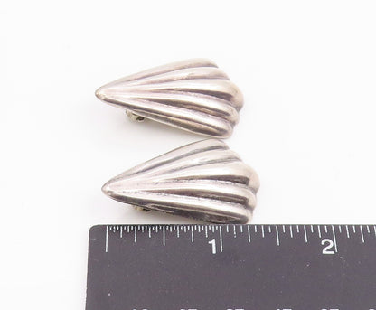 925 Sterling Silver Vintage Earrings LOS BALLESTEROS Seashell Clip  EG14256