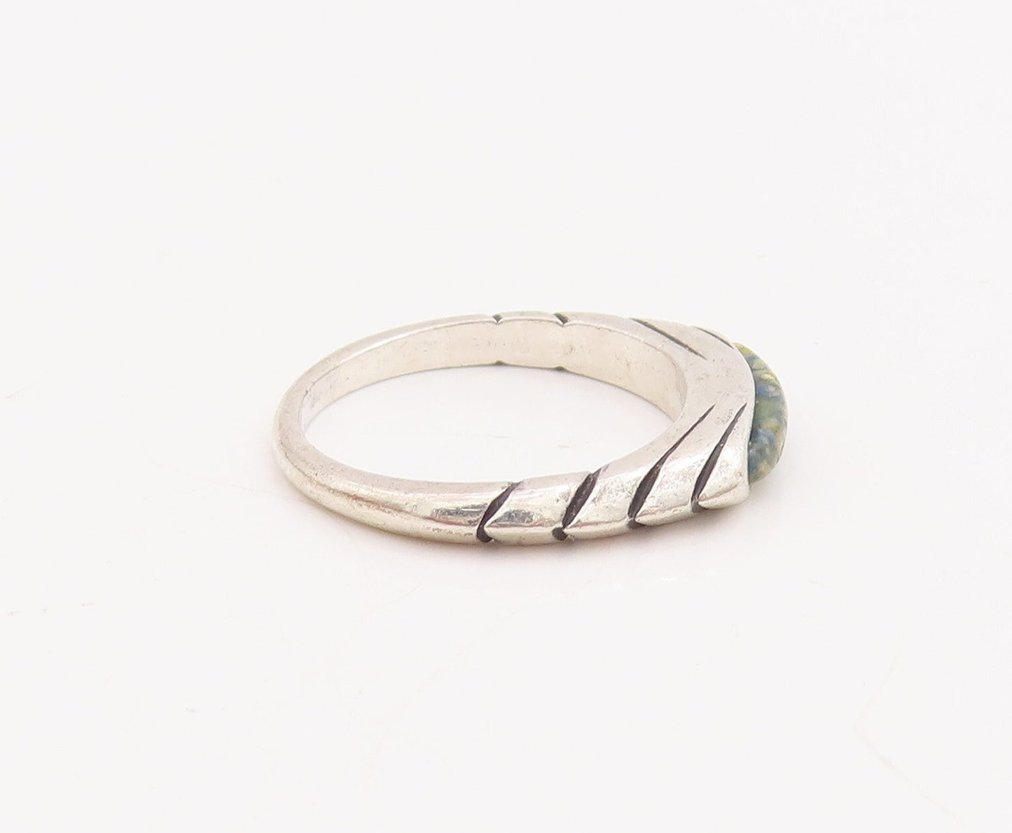 925 Sterling Silver Vintage Ring CAROLYN POLLACK Gemstone Sz 5 RG28941