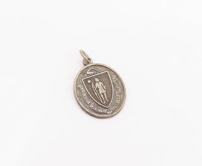 925 Sterling Silver Vintage Pendant Massachusetts Mass State Seal Charm PT25506