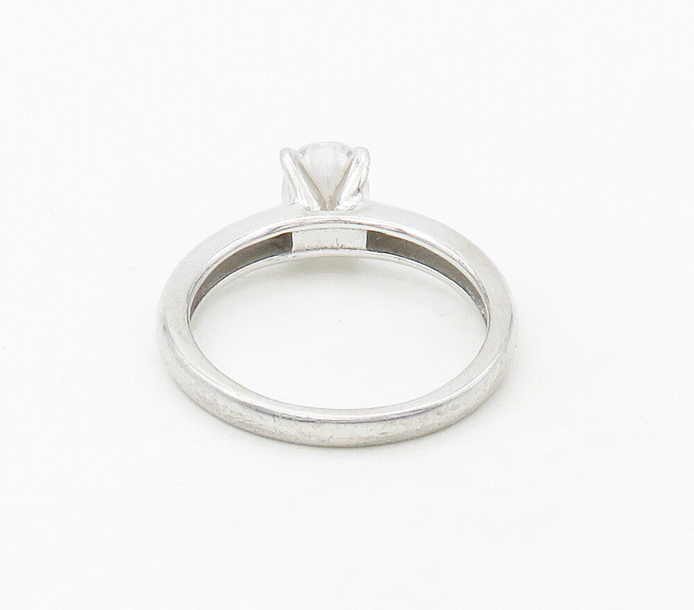 925 Sterling Silver  Oval Cut Topaz Shiny Smooth Solitaire Ring Sz 7  RG16633
