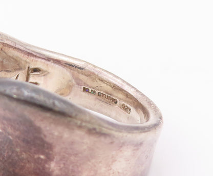 925 Sterling Silver Vintage Ring RLM STUDIO Brutalist Heavy Solid  Sz 8  RG28164