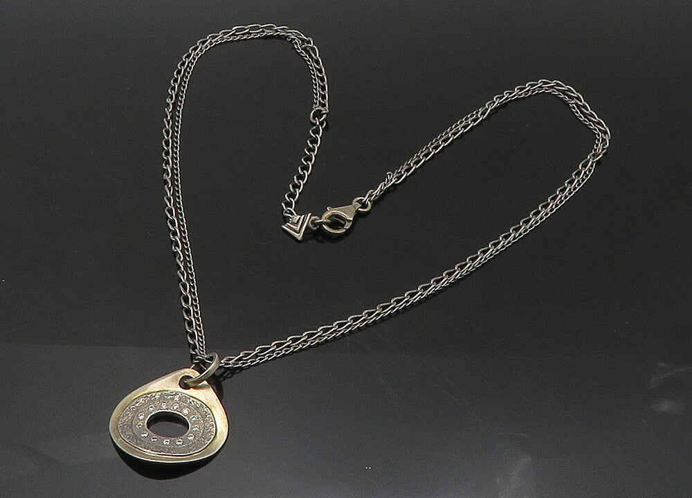 SILPADA 925 Silver  Vintage Cubic Zirconia Dark Tone Chain Necklace  NE3642