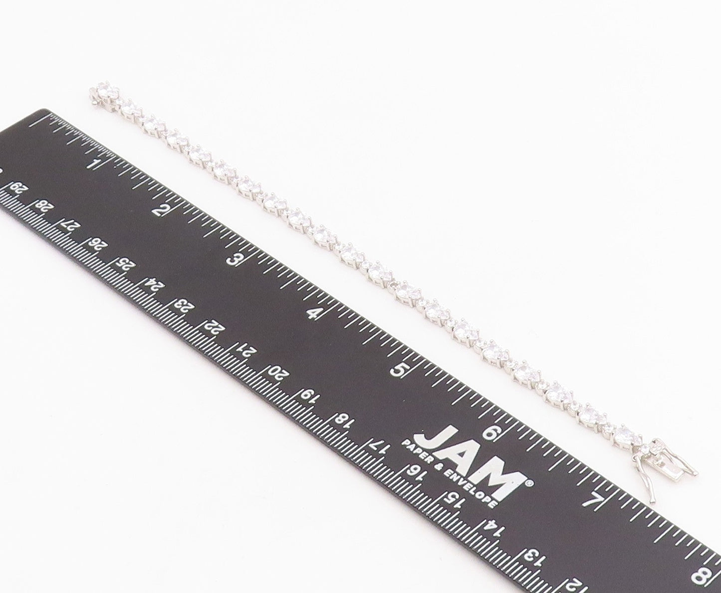 925 Sterling Silver Vintage Bracelet Multi Shape CZ Elegant Tennis Link  BT11880