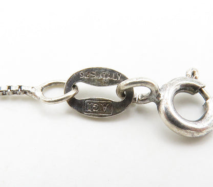 925 Sterling Silver  Topaz Eye Motif Cobblestone Detail Chain Necklace  NE2459