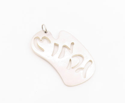 925 Sterling Silver Vintage Pendant TENDLER Modernist Cutout Locket  PT26003