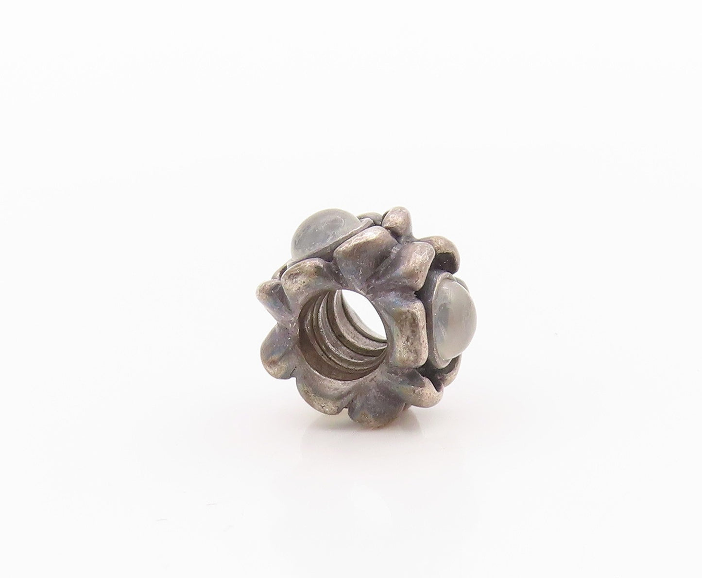 925 Sterling Silver Vintage Pendant PANDORA Cat's Eye 4 Way Flower  PT24399