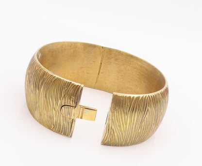 925 Sterling Silver Vintage Bracelet JACMEL Swirly Lines Grooved Bangle  BT10580
