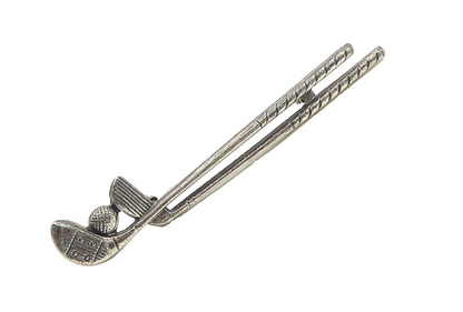 DANECRAFT 925 Sterling Silver  Vintage Golf Clubs & Ball Brooch Pin  BP7128