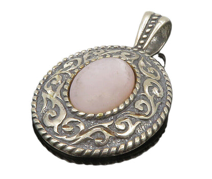 CAROLYN POLLACK RELIOS 925 Silver  Vintage Mother Of Pearl Pendant  PT10795