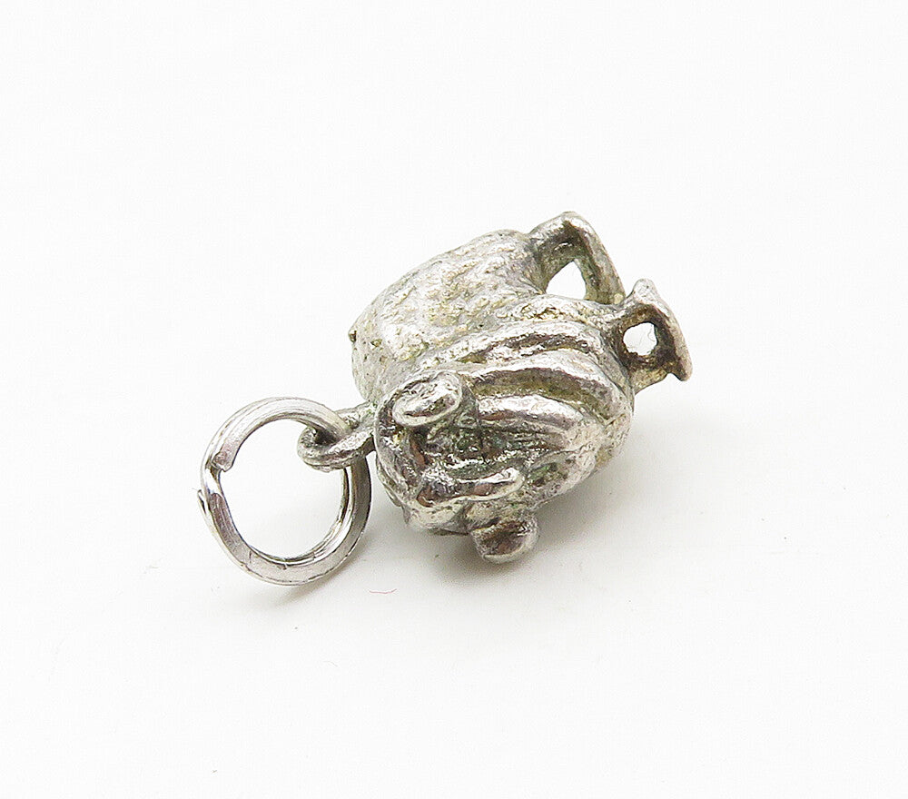 925 Sterling Silver  Vintage Petite Buffalo Animal Motif Pendant  PT13060