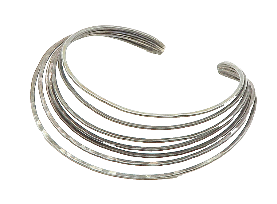 925 Sterling Silver  Vintage Dark Tone Split Shank Collar Necklace  NE2579