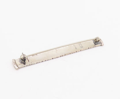 925 Sterling Silver Vintage Brooch Pin Engraved Dreams Usher Life Bar  BP12236