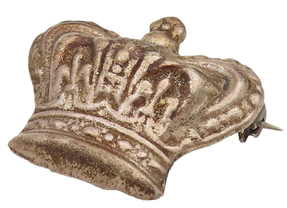 925 Sterling Silver Vintage Antique King Queen Royal Crown Brooch Pin BP10198