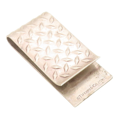 925 Sterling Silver Vintage Money Clip TIFFANY & CO Wide Tire Tread Plate TR4231