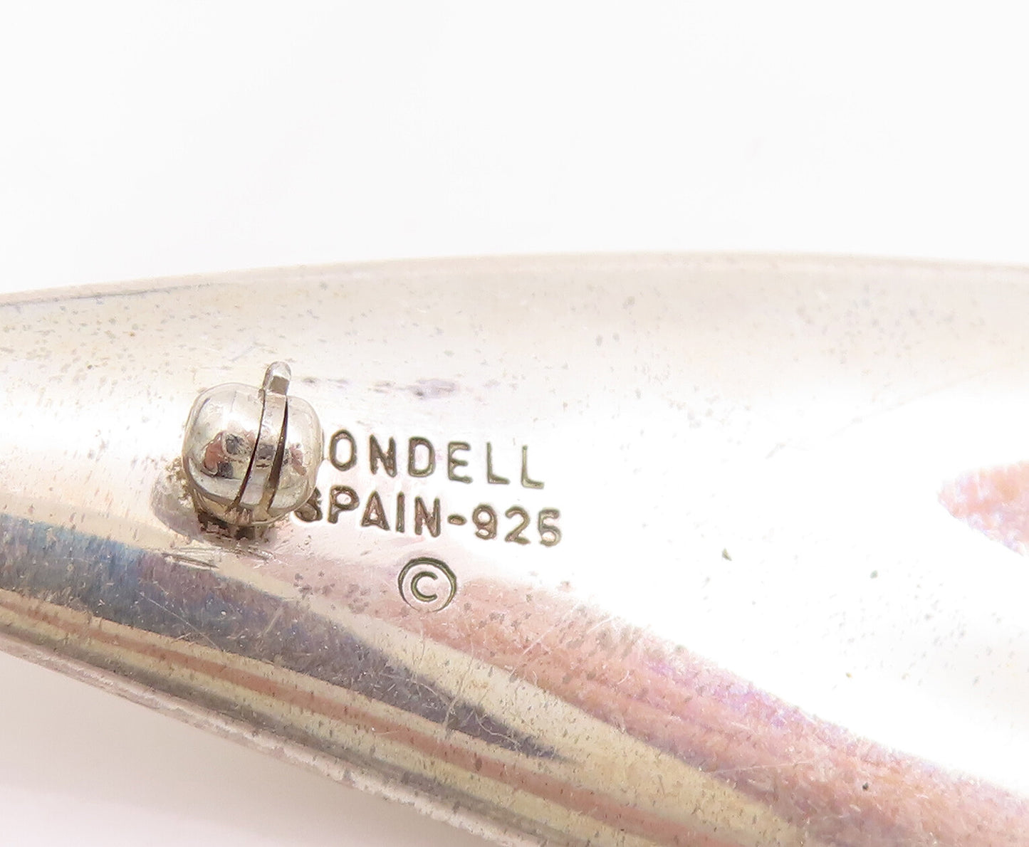 925 Sterling Silver Vintage Brooch Pin JONDELL Solid Spain Designer Leaf BP11075