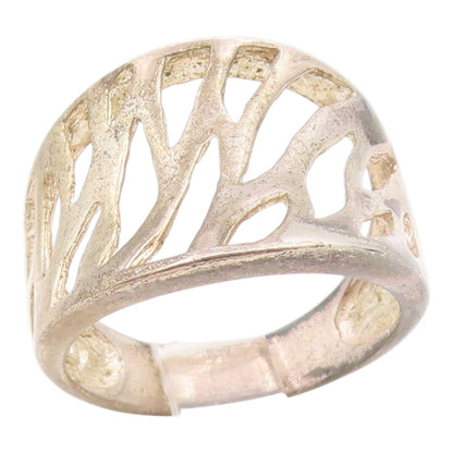 925 Sterling Silver Vintage Ring Minimalist Abstract Cutout Band  Sz 7  RG35709