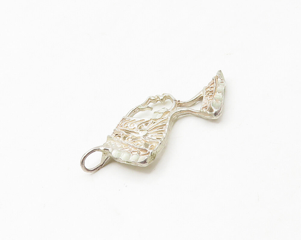 925 Sterling Silver  Vintage Shiny Egyptian Queen Nefertiti Pendant  PT13728