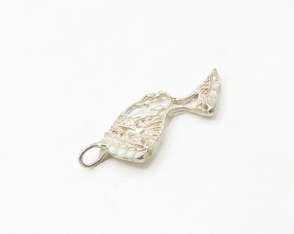925 Sterling Silver  Vintage Shiny Egyptian Queen Nefertiti Pendant  PT13728